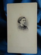 Photo CDV Barthélemy  Nancy  Portrait Femme  Robe à Carreaux  Sec. Emp. CA 1865-70 - L454 - Oud (voor 1900)