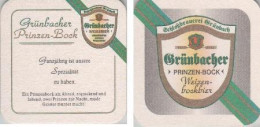 5002698 Bierdeckel Quadratisch - Grünbacher Weizenbockbier - Beer Mats
