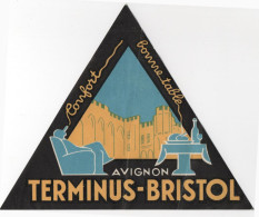 Avignon Terminus-Bristol - & Hotel, Label - Hotelaufkleber