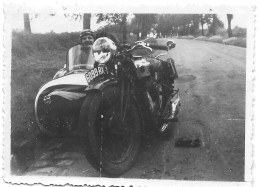 Petite Photo Originale 8 X 6 Cm -  - Moto Side-Car à Identifier? - Coches