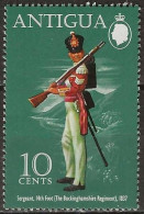 ANTIGUA 1972 Military Uniforms - 10c. - Sergeant, 14th Foot, 1837 MH - Antigua Und Barbuda (1981-...)