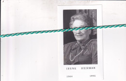 Irène Celeste Augustine Heirman-Van Kerckhoven, Waasmunster 1904, Mariakerke-Gent 1995. Ere Directrice Stadsschool;Foto - Obituary Notices