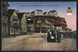 AK Helgoland, Mathiess-Terrasse Mit Felseneck  - Helgoland