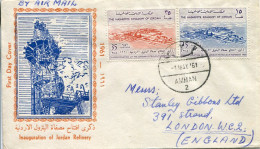 1961 Jordan Petroleum Refinery FDC To London - Jordanië