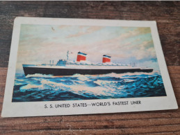 Postcard - Ship "S.S. United States"     (33096) - Zeilboten