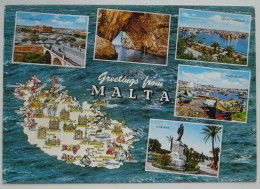 Malta - Mehrbildkarte "Greetings Form Malta" - Malta