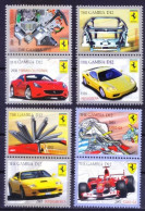 Gambia - 2004 - Cars: Ferrari - Yv 4985/92 - Coches