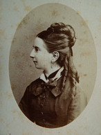 Photo CDV Max  Besançon  Portrait (profil)  Jeune Femme  Etude De Coiffure  CA 1875-80 - L454 - Old (before 1900)