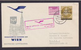 Bund Brief Flugpost Airmail Hamburg Wien Österreich Lufthansa Eröffnungsflug - Covers & Documents
