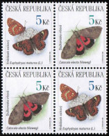 ** 211 -212 Czech Republic Butterflies 1999 Catocala Electa, The Rosy Underwing - Schmetterlinge