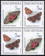 ** 211 -212 Czech Republic Butterflies 1999 Catocala Electa, The Rosy Underwing - Vlinders