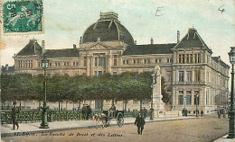 69 - Lyon - La Faculté De Droit Et Des Lettres - Animée - Colorisée - Oblitération Ronde De 1909 - CPA - Voir Scans Rect - Other & Unclassified