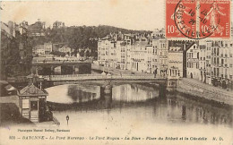 64 - Bayonne - Le Pont Marengo - Le Pont Mayou - La Nive - Place Du Réduit Et Ta Citadelle - Oblitération Ronde De 1920  - Bayonne