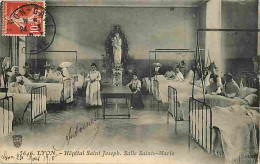 69 - Lyon - Hopital Saint Joseph - Salle Sainte Marie - Soeurs - Animée - CPA - Oblitération Ronde De 1910 - Voir Scans  - Altri & Non Classificati