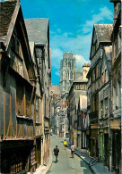 76 - Rouen - Maisons Anciennes  Rue Damiette. Au Fond L'église Saint-Ouen - Carte Neuve - CPM - Voir Scans Recto-Verso - Rouen
