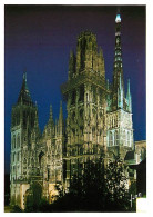76 - Rouen - La Cathédrale Notre Dame - Vue De Nuit - Carte Neuve - CPM - Voir Scans Recto-Verso - Rouen