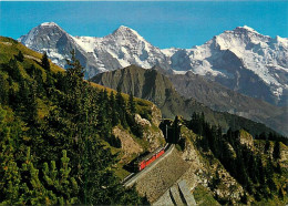 Suisse - BE Berne - Bergbahn Schynige Platte, 584-2000 M - Eiger - Mônch - Jungfrau - Trains - CPM - Carte Neuve - Voir  - Andere & Zonder Classificatie