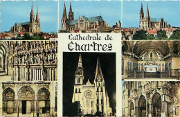 28 - Chartres - Cathédrale Notre Dame - Multivues - CPSM Format CPA - Voir Scans Recto-Verso - Chartres