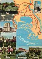 13 - Camargue - Multivues - Chevaux - Carte Geographique - Flamme Postale - CPM - Voir Scans Recto-Verso - Other & Unclassified