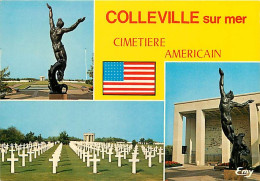 14 - Colleville Sur Mer - Saint Laurent Sur Mer - Omaha Beach - Le Cimetière Et Le Mémorial  Américain - Multivues - Car - Autres & Non Classés