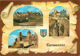 11 - Carcassonne - La Cité Médiévale - Multivues - Blasons - CPM - Voir Scans Recto-Verso - Carcassonne