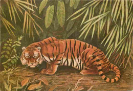 Animaux - Fauves - Tigre - Tiger - Art Peinture - Illustration De P Barruel - CPM - Carte Neuve - Voir Scans Recto-Verso - Tigers