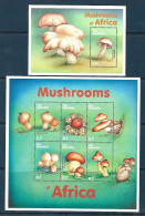 Gambia - 2000 - Mushrooms Africa - Yv 3167/72 + Bf 464 - Pilze