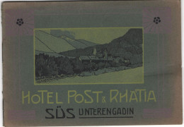 Hotel Post & Rhätia - Süs Unterengadin - & Hotel, Booklet - Historische Dokumente