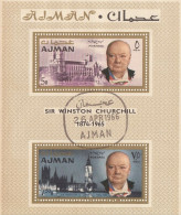 AJMAN Block 7,used - Sir Winston Churchill
