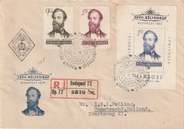 Registered Letter 1954 From Budapest Tto Netherland - Lettres & Documents