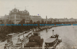 R167706 Thames Embankment From Westminster Bridge. London. 1919 - Autres & Non Classés