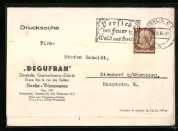 Klapp-AK Berlin-Weissensee, Reklame Der Degufrah, Deutsche Gummiwaren-Fabrik Von Franz Au & Von Der Halben  - Weissensee