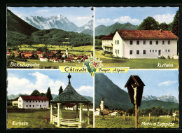 AK Ohlstadt /Bayer. Alpen, Das Kurheim, Wegkreuz, Gesamtansicht Im Bergidyll  - Autres & Non Classés