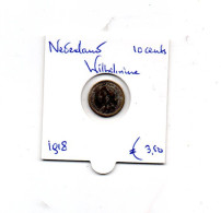 NEDERLAND 10 CENTS ZILVER 1918 WILHELMINA - 10 Cent