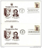 USA - Inauguration Day- President Carter,Mondale-2 FDC - 1961-1970