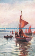 R167970 Plymouth Boats On The Fishing Grounds. Picturesque Devon. Oilette. No. 7 - Monde