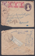 Inde British India 1947 Used Registered King George VI Cover, Lucknow, Refused, Return Mail, Postal Stationery - 1936-47 Koning George VI