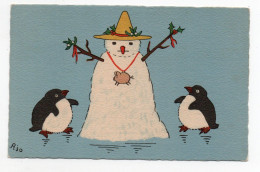 AJO - HENRIETTE FOX BOREL - SNOWMAN - PENGUINS - Used 1921 ITALY - CONDITION READ DESCRIPTION & SEE SCANS ! - Other & Unclassified
