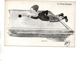 CP ( Sur BILLARD) Illustrée Par Boby -Le Coup Allongé- - Sonstige & Ohne Zuordnung