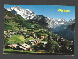 Wengen Panorama Photo Carte Suisse Schweiz Bern Switzerland Htje - Wengen