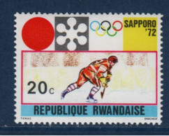 Rwanda, **, Yv 443, Mi 479A, SG 448, JO Sapporo 72, Hockey Sur Glace, - Unused Stamps