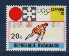 Rwanda, **, Yv 443, Mi 479A, SG 448, JO Sapporo 72, Hockey Sur Glace, - Hockey (Ijs)