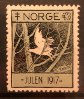 NORWAY 1917 Anti-TB Christmas Stamp White Bird In Forest MNH - Other & Unclassified
