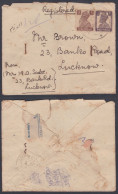 Inde British India 1945 Used Registered Cover, Lucknow, King George VI Stamps - 1911-35 Koning George V