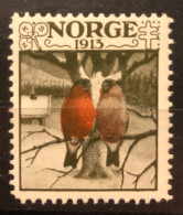 NORWAY 1913 Anti-TB Christmas Stamp Bullfinch MNH - Other & Unclassified