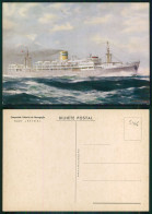 BARCOS SHIP BATEAU PAQUEBOT STEAMER [ BARCOS # 05164 ] - PORTUGAL COMPANHIA COLONIAL NAVEGAÇÃO PAQUETE PATRIA 4-965 - Passagiersschepen