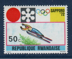 Rwanda, **, Yv 445, Mi 481A, SG 450, JO Sapporo 72, Saut à Ski, - Ongebruikt