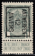 Typo 20B (ANTWERPEN 12 ANVERS) - **/mnh - Typos 1906-12 (Armoiries)