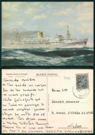 BARCOS SHIP BATEAU PAQUEBOT STEAMER [ BARCOS # 05169 ] - PORTUGAL COMPANHIA COLONIAL NAVEGAÇÃO PAQUETE PATRIA 1-966 - Steamers