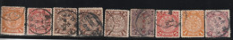 CHINE EMPIRE Lot De 9 Timbres "dragons" Oblitérés - Used Stamps